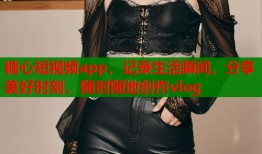 糖心短视频app，记录生活瞬间，分享美好时刻，随时随地创作vlog