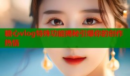 糖心vlog特殊功能揭秘引爆你的创作热情