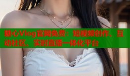 糖心Vlog官网免费：短视频创作、互动社区、实时直播一体化平台