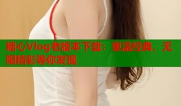 糖心Vlog老版本下载：重温经典，无限精彩等你发现