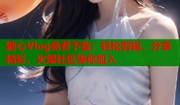 糖心Vlog免费下载：轻松剪辑，分享精彩，火爆社区等你加入