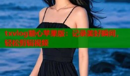 txvlog糖心苹果版：记录美好瞬间，轻松剪辑视频