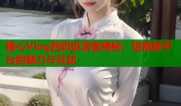 糖心Vlog西奶扮演者揭秘：短视频平台的魅力与互动