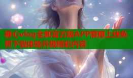 糖心vlog全新官方版APP震撼上线免费下载体验升级精彩内容